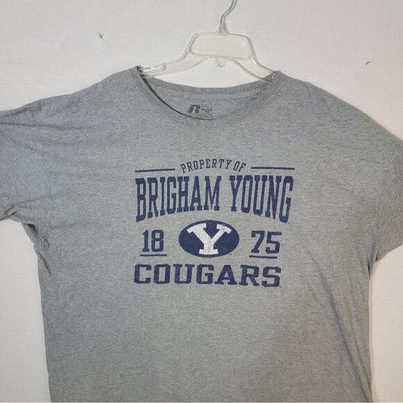 Russell Athletic Other - Russell Athletic BYU Cougars Mens Short  Sleeve T Shirt Gray 3 XXXL
